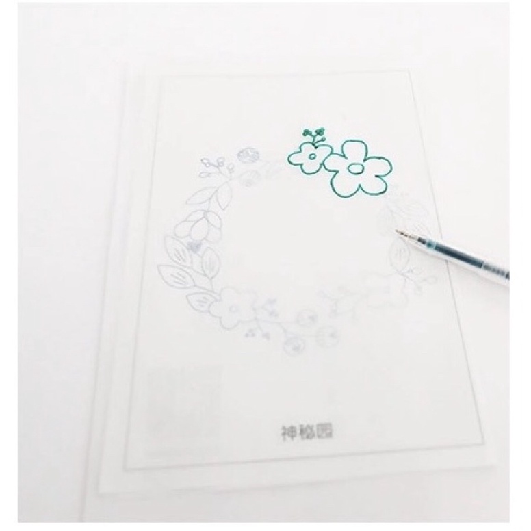 Set giấy than scan mẫu thêu 5 màu tặng kèm giấy scan trong