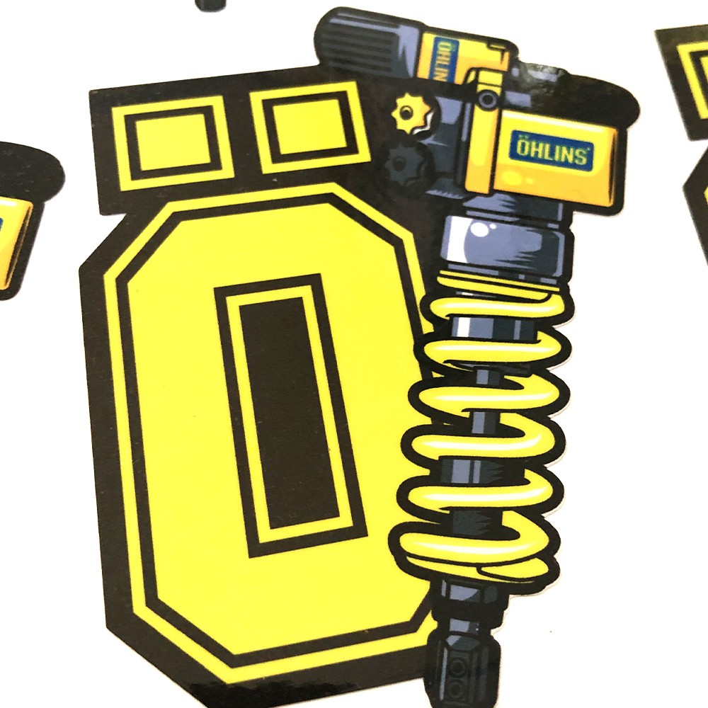 17 Tem Dán Xe Máy Ohlins - Tem Ohlins, Tem Xe Máy, Team Dán Xe Máy, Decal Xe Máy, Sticker Dán Xe - Khổ A4 Chống Thấm