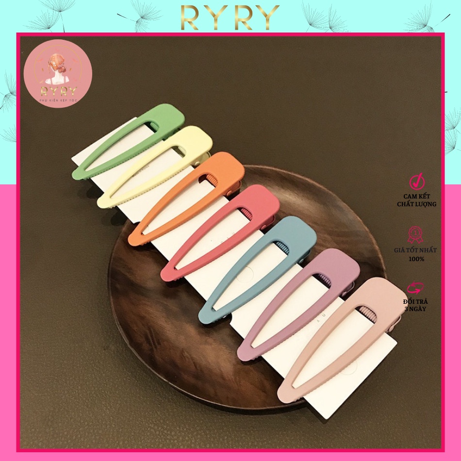 Set 7 kẹp tóc màu sắc xinh xắn thiết kế đơn giản thời trang cho nữ
