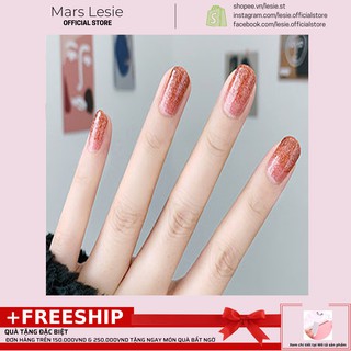 A71 Sơn Móng Tay Nail Styler A71 - Màu nâu bí đỏ kim tuyến nhũ lấp lánh đơn giản dễ thương sang trọng