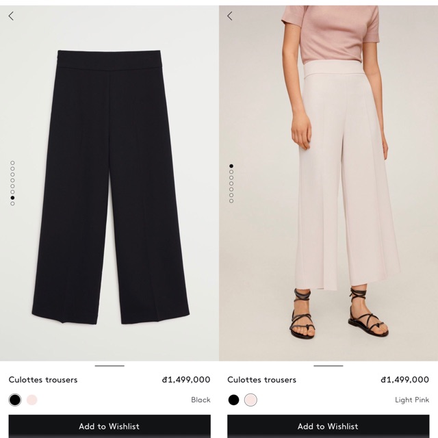 Quần culottes nhà Xoài - 2 màu đen trắng
