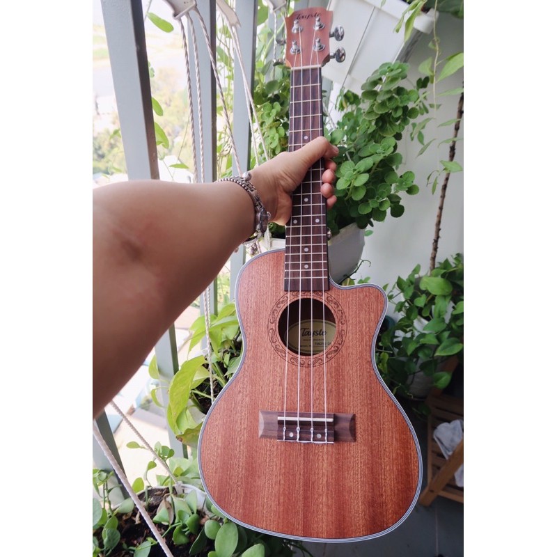 Đàn ukulele Tayste khuyết gỗ xịn-Tặng đủ phụ kiện bao đàn