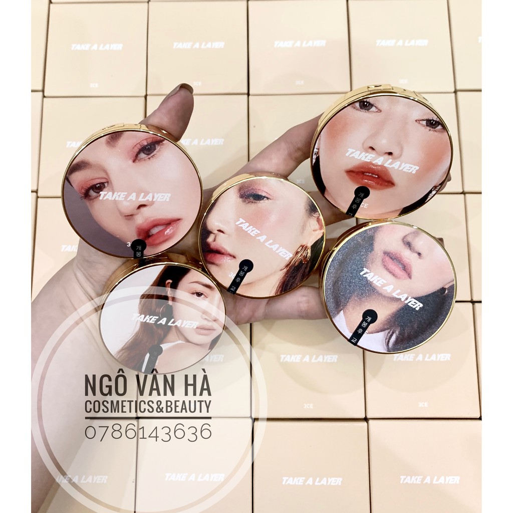 Kem má hồng-màu mắt-son đa năng 3CE TAKE A LAYER MULTI POT