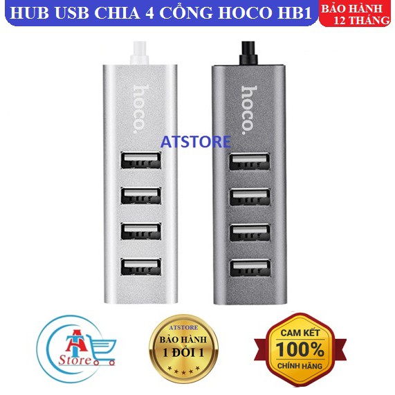 HUB USB 4 Cổng Hoco HB1 Chính Hãng Giá Rẻ - BH 12 Tháng