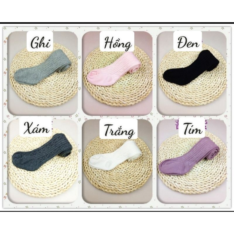 ❌3M-6Y❌QUẦN TẤT LEN TĂM CÓ BÀN CHO BÉ