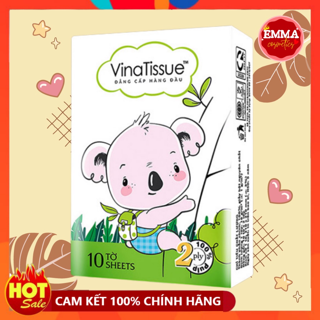Khăn Giấy Khăn Ăn Mini 3 Lớp Hoạt Hình Dễ Thương Cute Tiện Lợi 1 Gói 10 Tờ