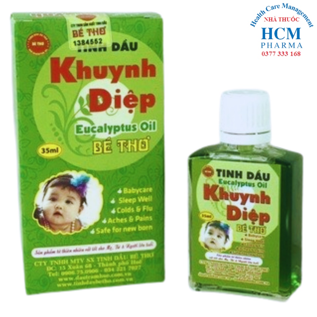 Tinh dầu khuynh diệp cho Bé Thơ chai 35 ml giúp bé ngủ ngon thông mũi HCM16