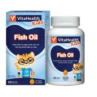 VitaHealth Kids Fish Oil Viên Nhai Bổ Sung DHA Cho Bé Hộp 30 Viên