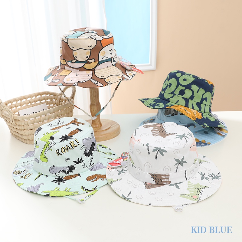 Mũ Tai Bèo Vành Rộng Chống Nắng In Hoạt Hình Dễ Thương Cho Bé
