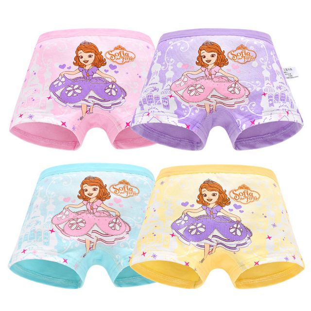 Combo 4 Quần chip bé gái hình công chúa Sophia 10-35kg J185