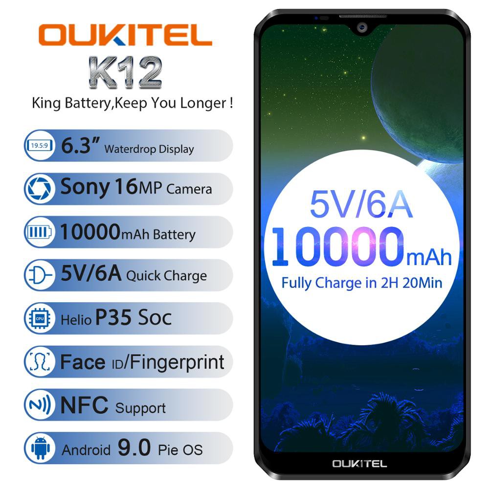 điện thoại oukitel K12 ( Ram 6gb,rom 64Gb,pin 10.000 mAh)