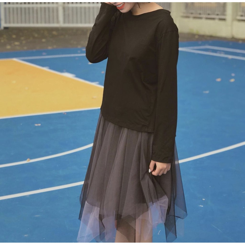 ÁO KIỂU - LOUISA TOP - ÁO TAY DÀI CẮT XẺ LƯNG - A0021
