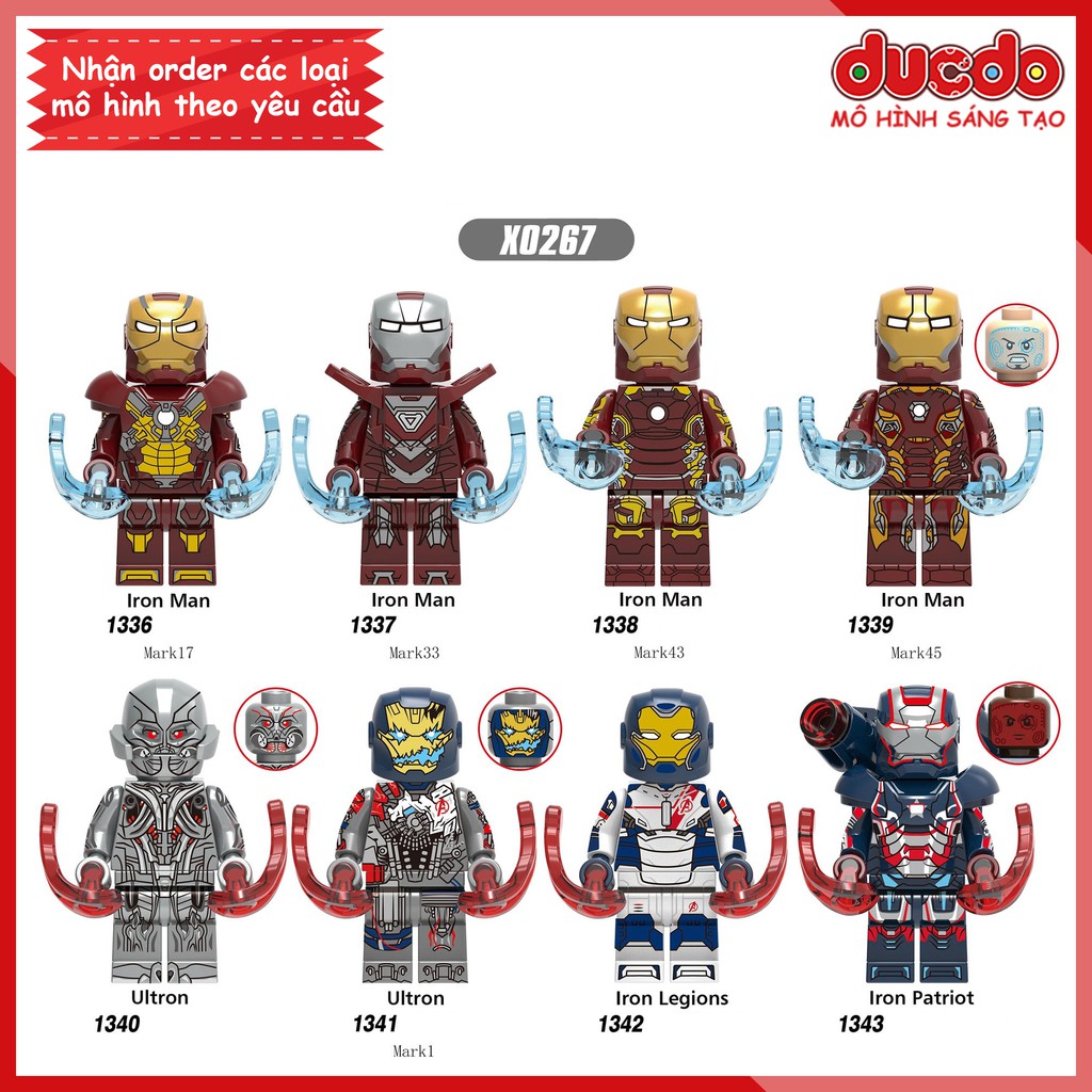 Minifigures các nhân vật Utron, Iron Man tuyệt đẹp - Đồ chơi Lắp ghép Xếp hình Mini Mô hình XINH X0267