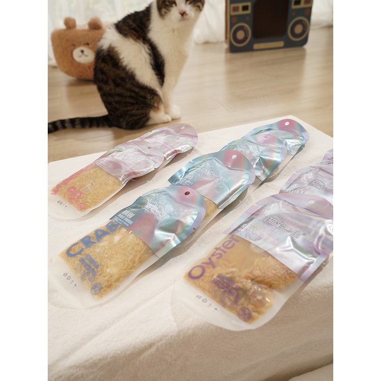 Pate Raw Sốt Thịt MISTER DONUT cho Mèo Cua,Vịt,Tôm,Gà,Sò,Cá Ngừ