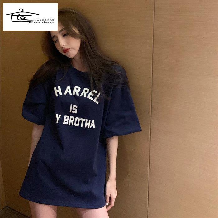 Áo Thun Ngắn Tay Dáng Rộng In Chữ Phong Cách Retro Thời Trang Mùa Hè Cá Tính