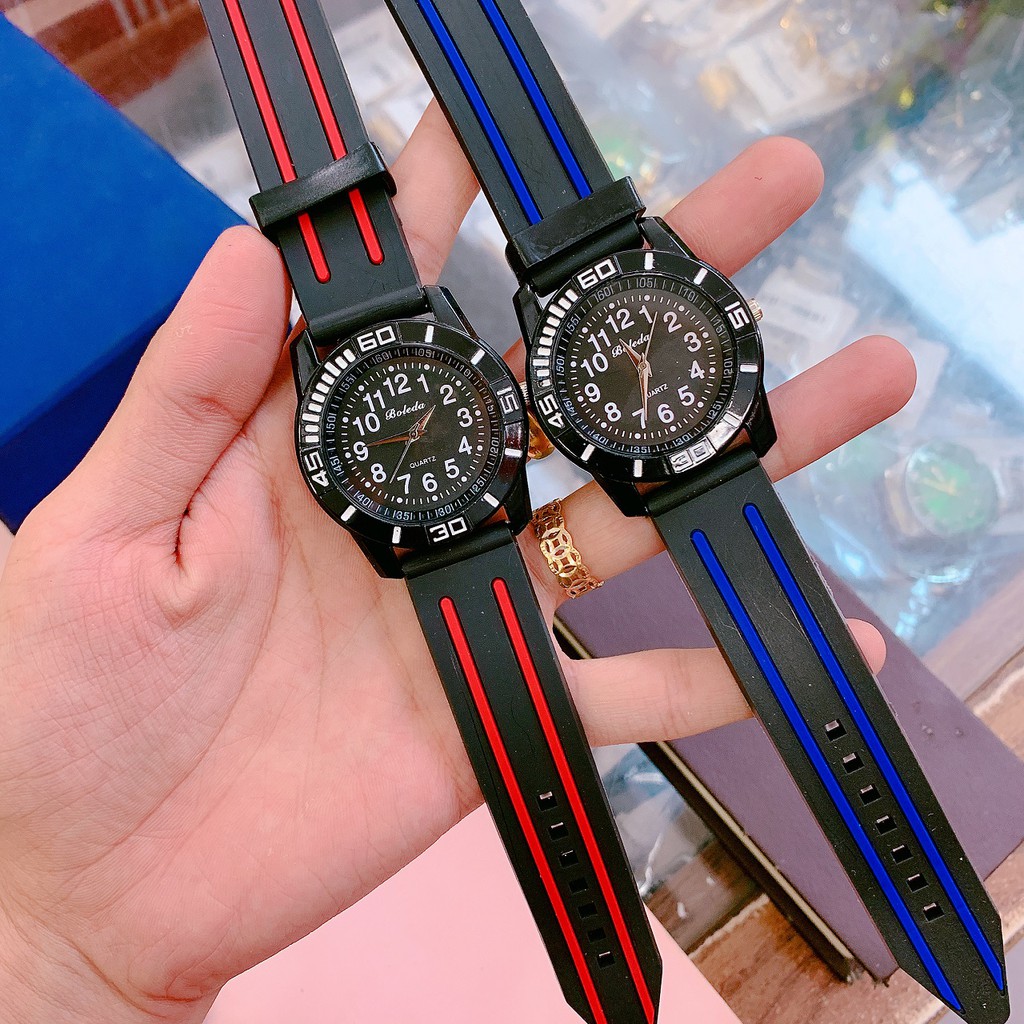 Đồng hồ nam cao su BOLEDA cao su mềm mại, lên tay thoải mái, phong cách năng động, thể thao, nhiều màu sắc | BigBuy360 - bigbuy360.vn