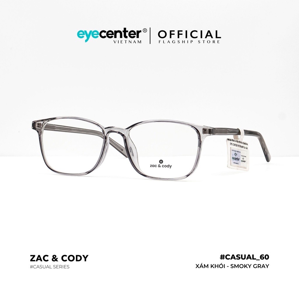 Gọng kính nam nữ chính hãng C60-S by ZAC&amp;CODY lõi thép chống gãy nhập khẩu Eye Center Vietnam