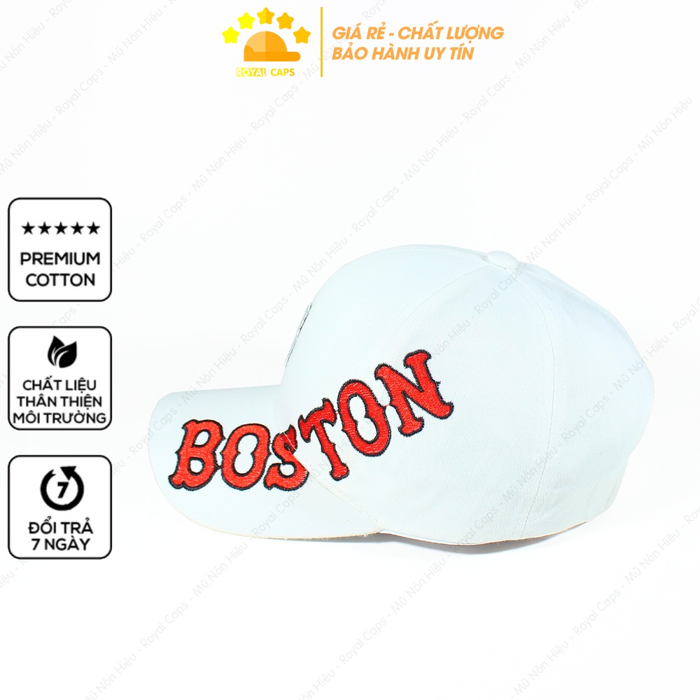 Mũ Lưỡi Trai Nón Lưỡi Trai Nam Nữ B Boston Vải Kaki Cotton Hàn - Royal Caps