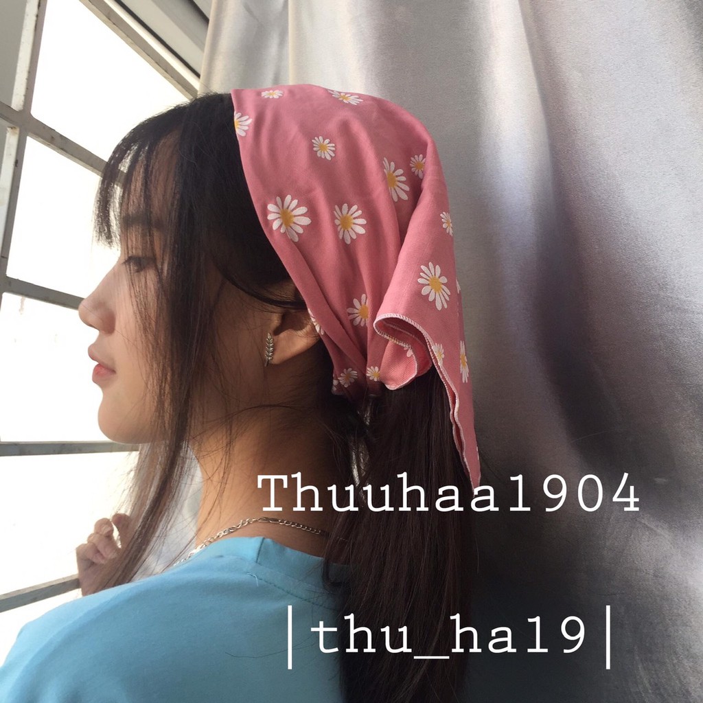Khăn BANDANA/ Khăn TURBAN hoa cúc nhiều màu