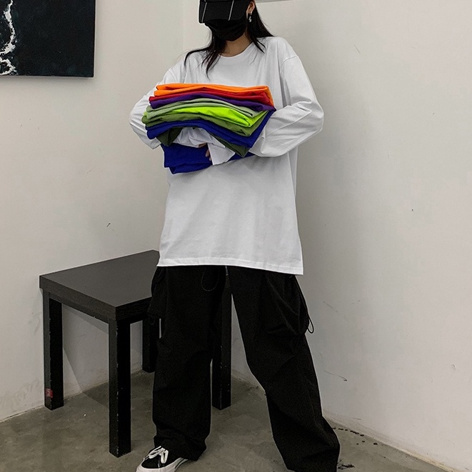 Áo thu đông nam form rộng chất thun mỏng thời trang ulzzang hàn quốc áo thun nam mỏng tay dài cổ tròn mặc nhà đi học