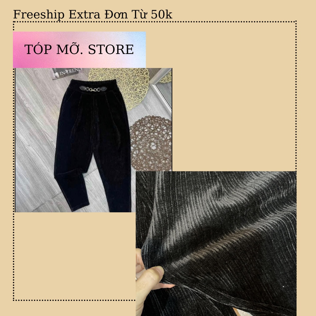 Quần Baggy Nhung Cạp Chữ , Quần Nhung Tăm Cạp Xích Siêu Tôn Dáng NT1542 | BigBuy360 - bigbuy360.vn