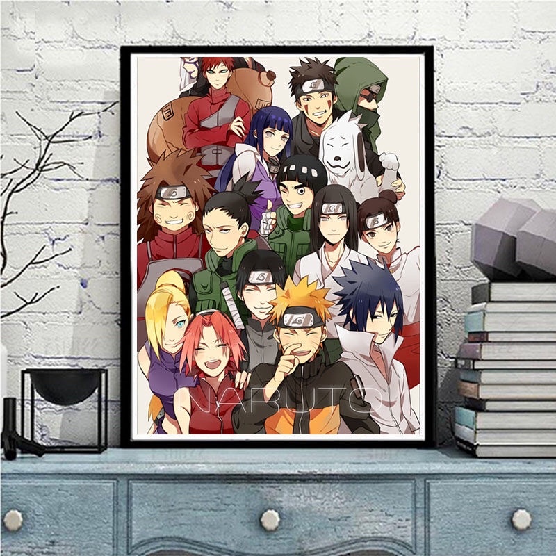 Tranh Số Hoá, Tô Màu Theo Số, Có Khung, Đủ Phụ Kiện - HOẠT HÌNH NARUTO