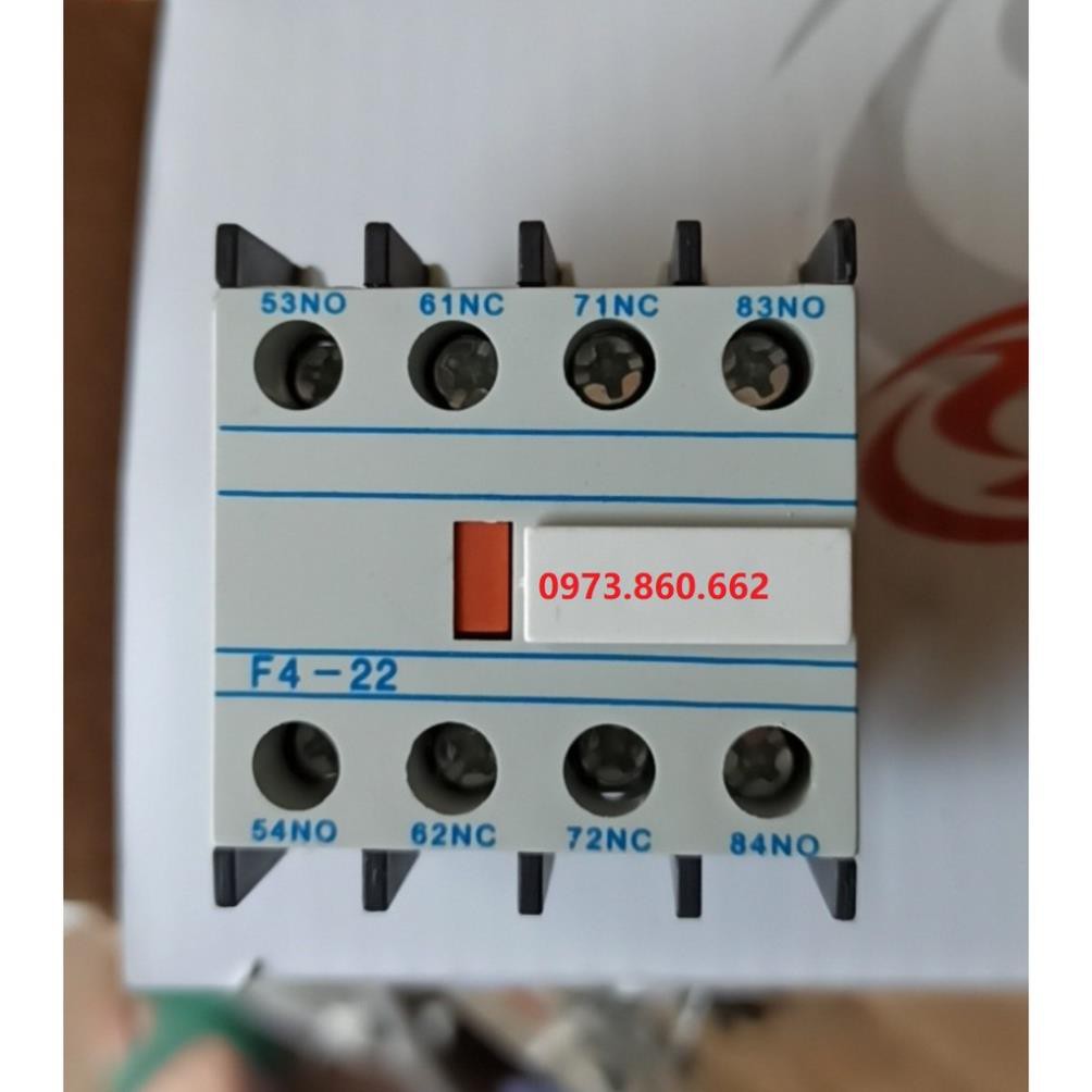 Tiếp điểm phụ contactor 1NO + 1NC - F4-11, LA-11, Tiếp điểm phụ mặt trên của khởi động từ -TBĐ