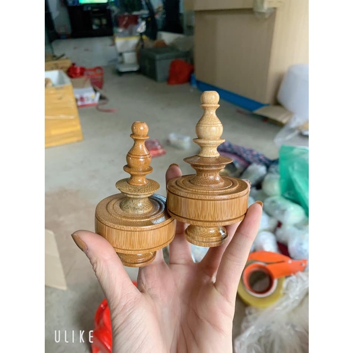 Nậm tre lồng vuông thái chim chào mào ,khuyên .. đã đánh bóng mịn vân tre cực đẹp Phụ Kiện Lồng Chim Bảo Anh