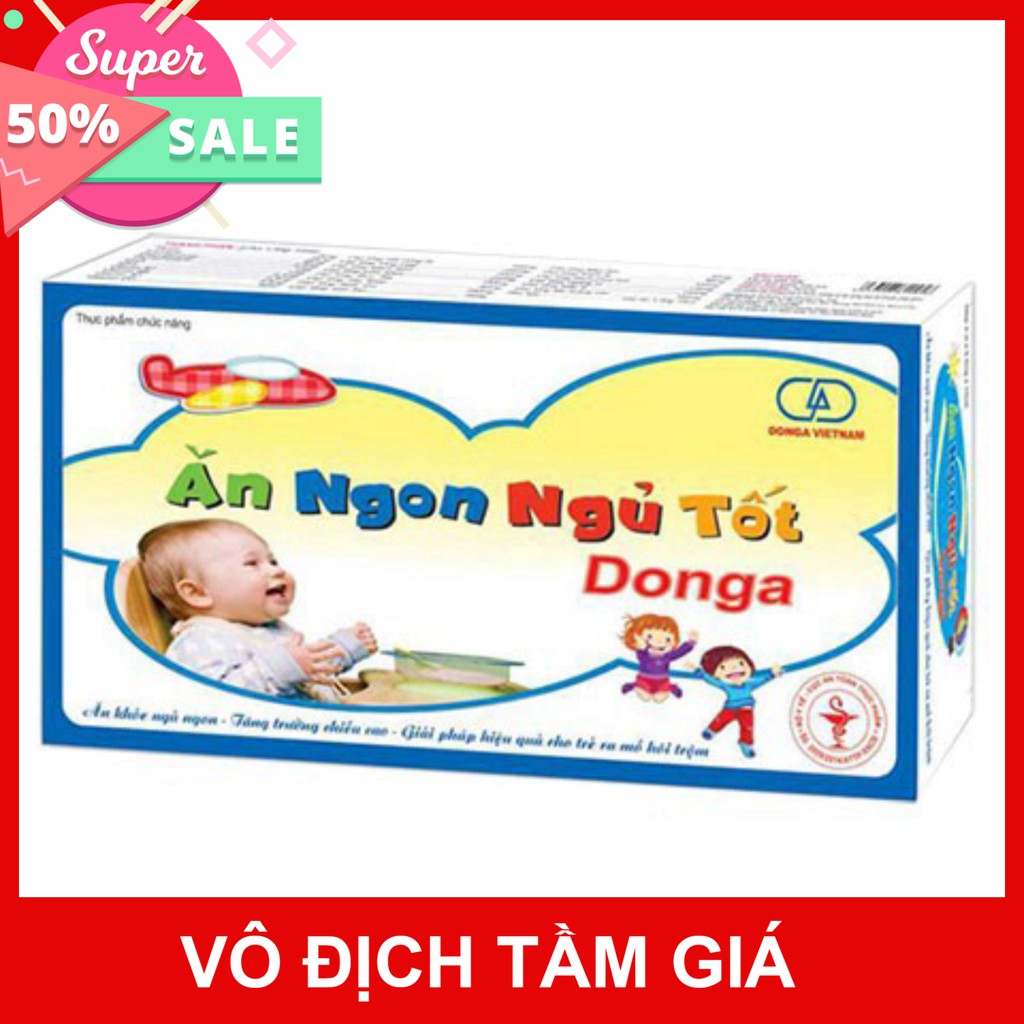 Ăn ngon ngủ tốt DongA giúp bé ăn ngon, ngủ khỏe, tăng trưởng chiều cao và hỗ trợ điều trị tình trạng trẻ ra mồ hôi trộm