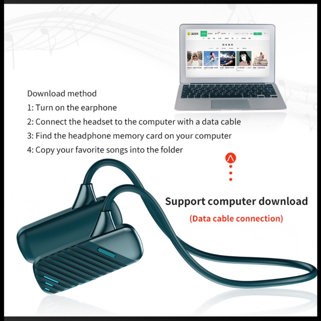 Tai Nghe Zevaret Bluetooth Truyền Âm Qua Xương Với Thẻ Nhớ Tích Hợp K6 Không Dây