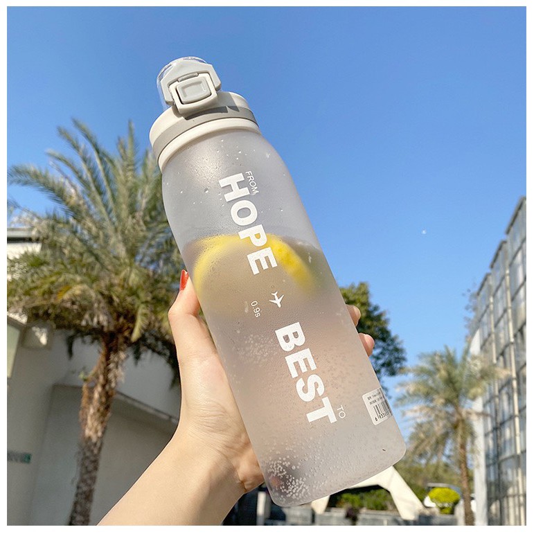 [KÈM CỌ RỬA] Bình đựng Nước HOPE  Cao Cấp Bình Nước Gym Tritan HOPE BEST  900ml - RICKSTORE