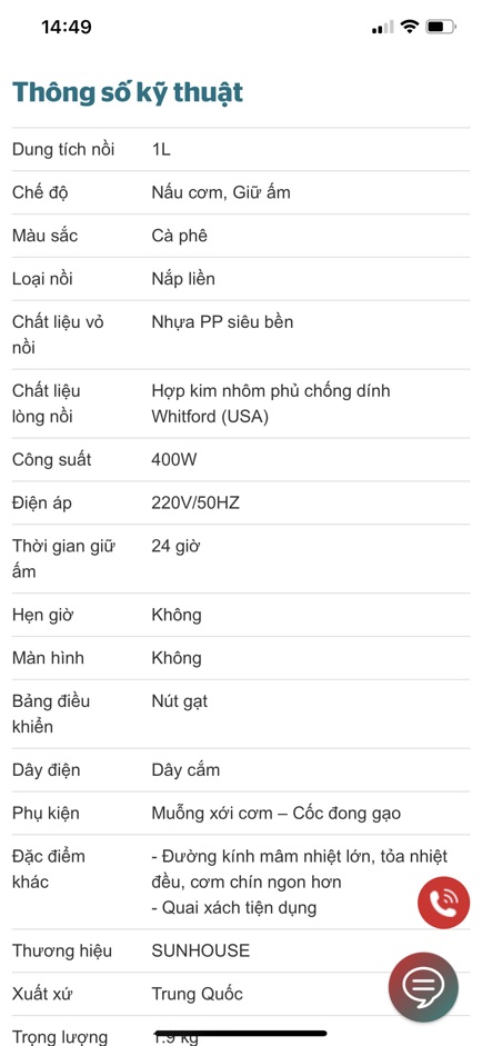 [Chính Hãng] Nồi Cơm Điện 1.0L Xinh Yêu Hàng Cao Cấp Sunhouse Toả Nhiệt 3 Chiều