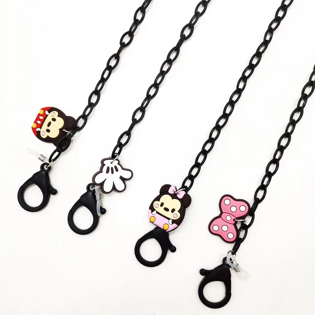 Dây Xích Gắn Kính Đeo Mắt Chống Thất Lạc Bằng acrylic 58cm Họa Tiết Hoạt Hình Dễ Thương Đa Năng