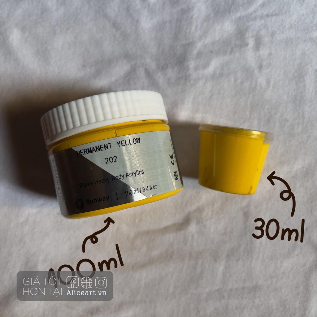 Màu acrylic 3D Sunway Đài Loan 25ml/100ml vẽ mọi chất liệu vải, Giày,Tường, Canvas RẺ