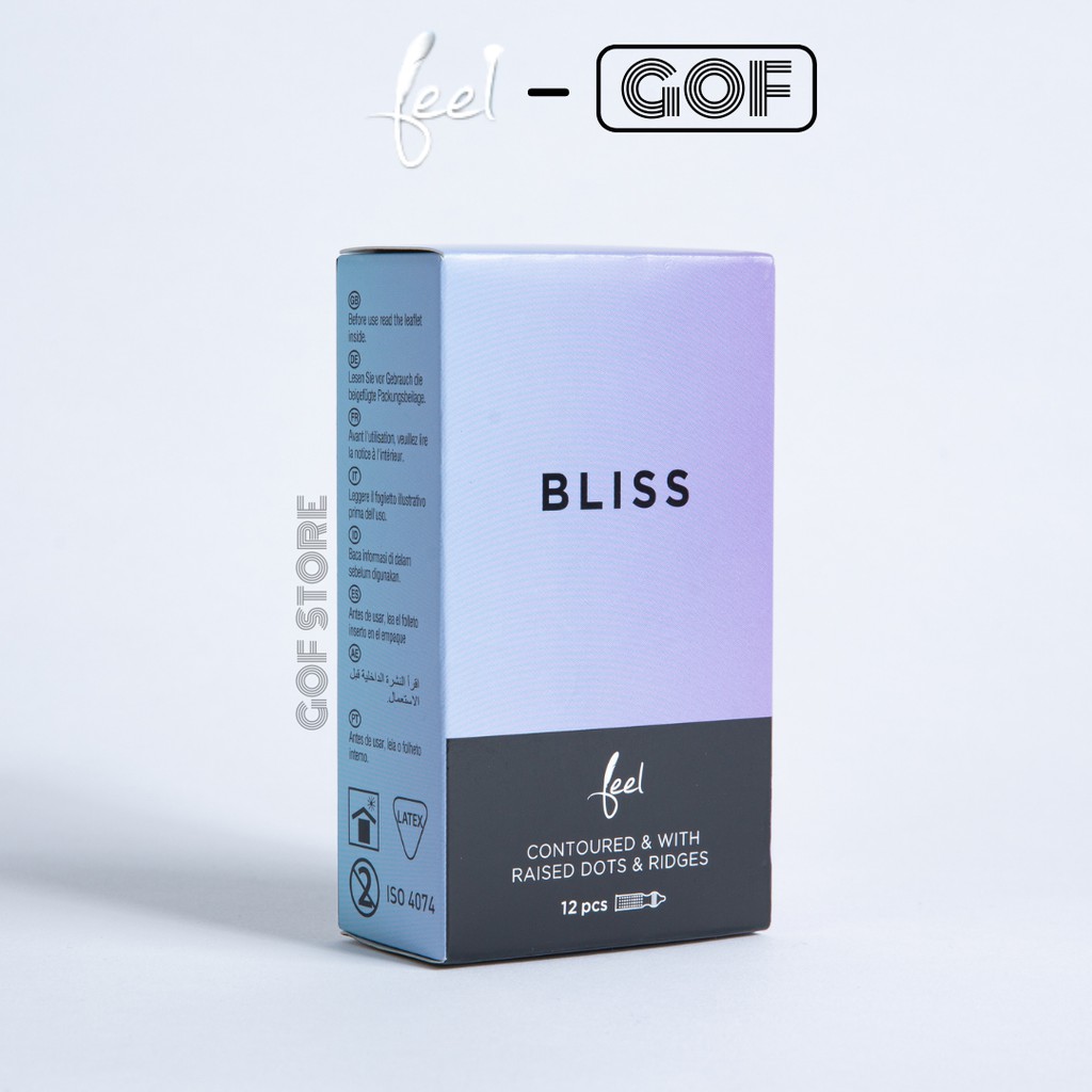 Bao cao su Feel Bliss Premium cao cấp gai  Hộp 10 cái - GoF Store