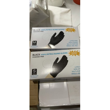 Găng tay cao su y tế không bột màu đen giá sỉ ,hộp 100 chiêc