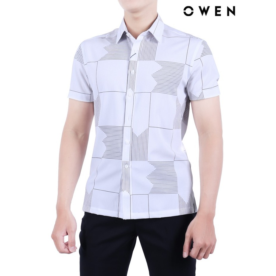 Áo sơ mi ngắn tay OWEN Bodyfit không túi - BA20786N