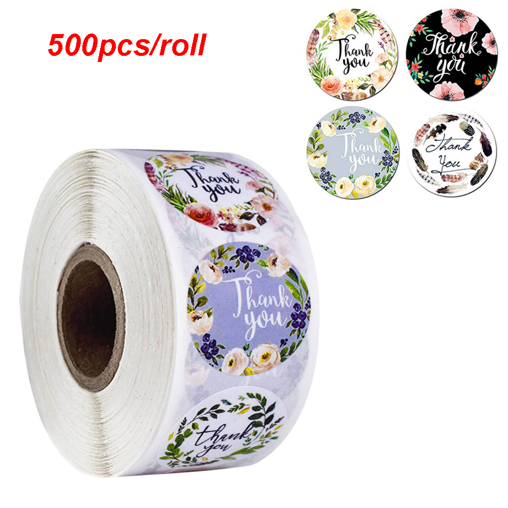 Set 500 Miếng Dán Trang Trí In Chữ Thank You
