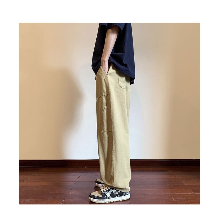 Quần Baggy Dài Dáng Rộng Có Túi Lớn 8XL Plus Phong Cách Retro Cho Nam Giới