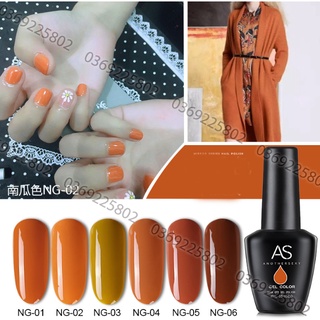 Sơn gel AS chọn lẻ 6 màu mã NG bí ngô