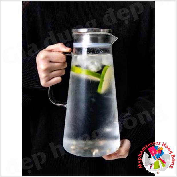 Bình nước thuỷ tinh siêu chịu nhiệt 400 độ c cao cấp 3 cỡ 1 lít 1,4 lít,2 lít
