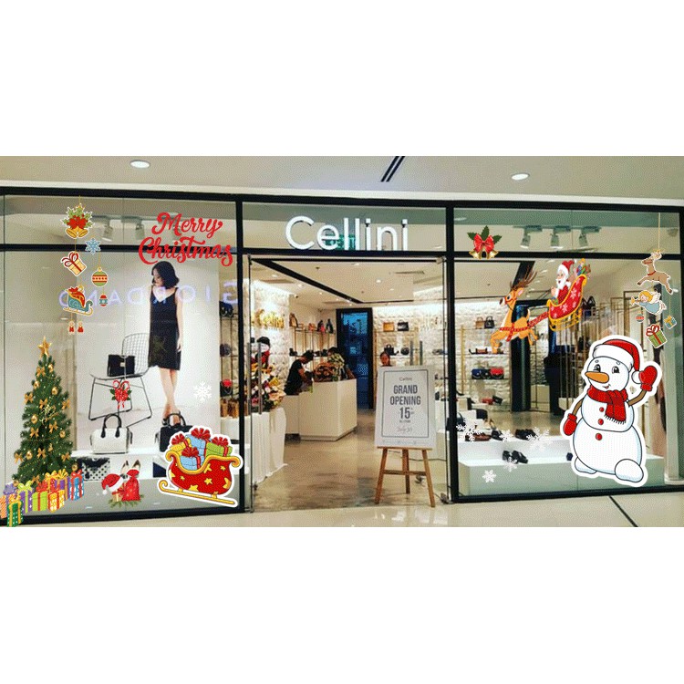 Decal Noel 2021 | Decal trang trí giáng sinh (4 tấm lớn)