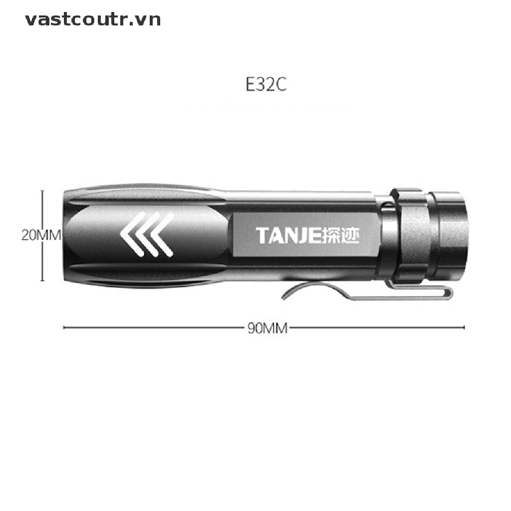 Đèn Pin LED Mini Siêu Sáng Sạc Cổng USB Dùng Khi Đi Cắm Trại
