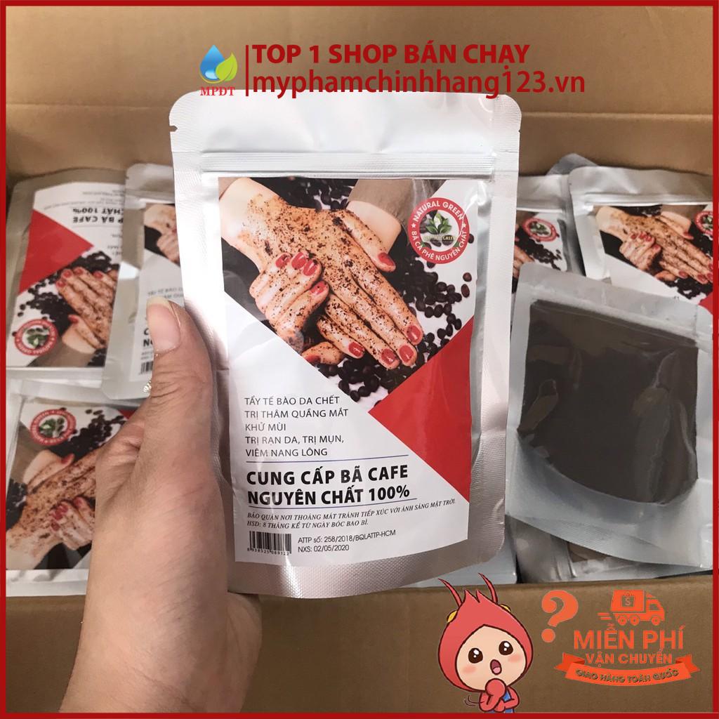 100g Bã cafe tắm trắng tẩy da chết siêu mịn