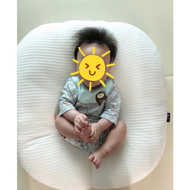 (66,70,80,90) Body cotton mỏng tay lỡ cành lá xanh Moimoln kèm yếm liền cổ 61930
