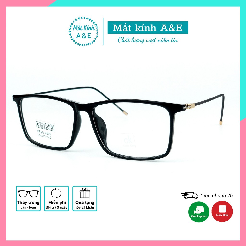 Gọng kính nhựa nam nữ AMIE Eyewear mắt kính cận vuông phụ kiện thời trang 8095