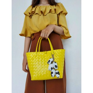Túi xách tay màu vàng handmade