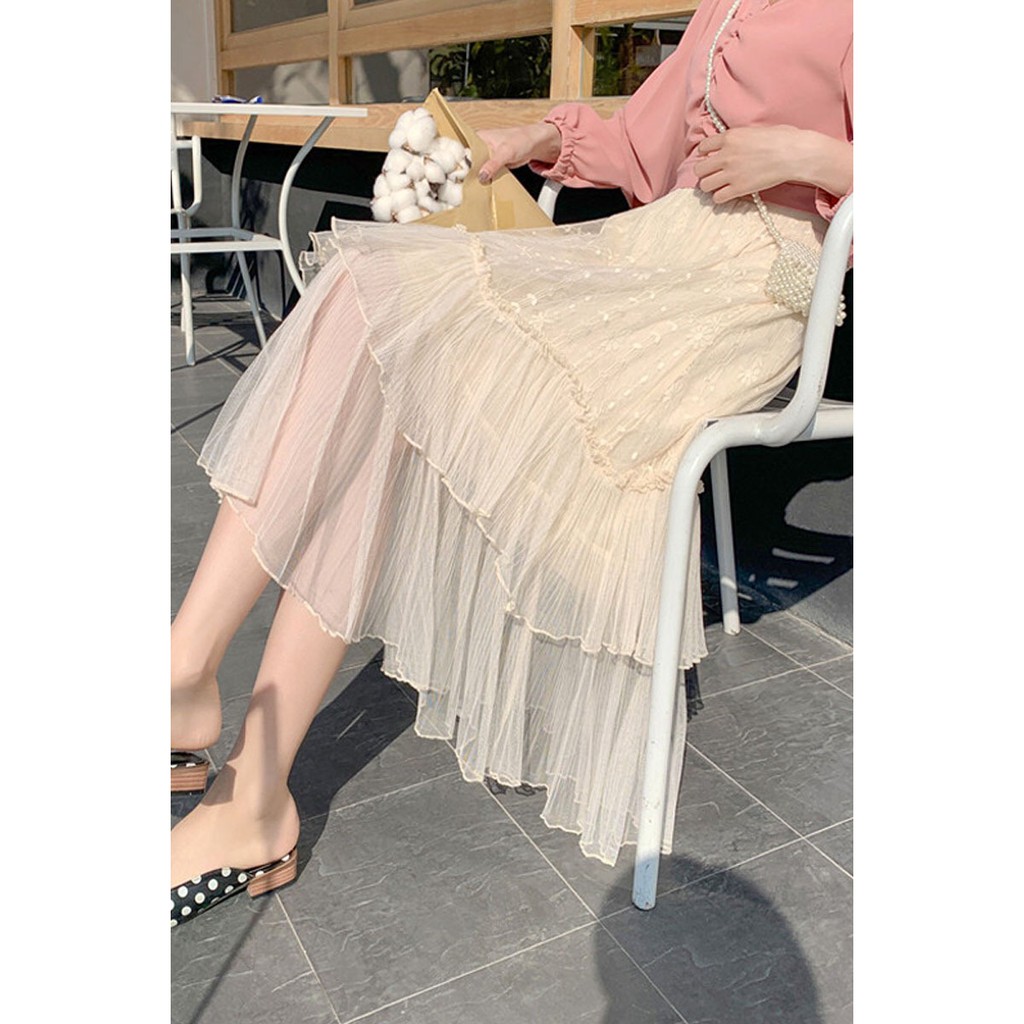 Chân váy dài, chân váy ren 3 tầng hàng quảng châu loại 1|HÀNG SIÊU HOT| | BigBuy360 - bigbuy360.vn