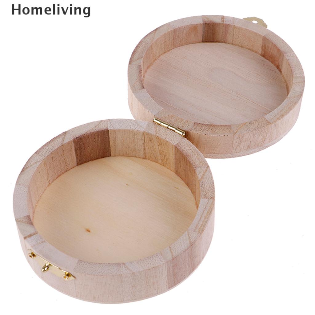 1 Hộp Gỗ Tròn Đựng Trang Sức
