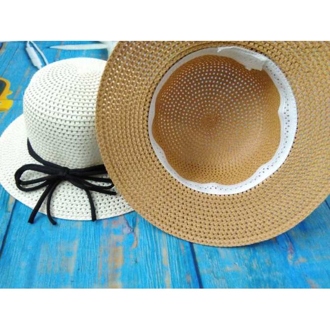 Nón Cói Vintage Tiêu Thư Thắt Nơ Mũ Boater